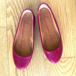 American Rag Red Leather Ballet Flats